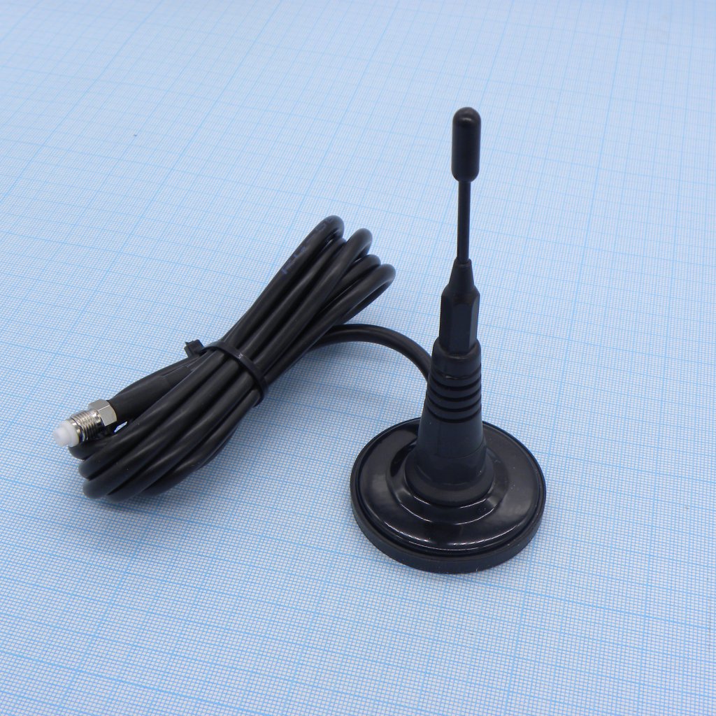 ANT GSM ANTEY 905 FME - GSM 900/1800; 50Ом; 5,0 дБ; КСВ 1,9:1; магнитная база 50мм; длина кабеля 2м; ветровая нагрузка: 200км/ч; FME-F-разъем
