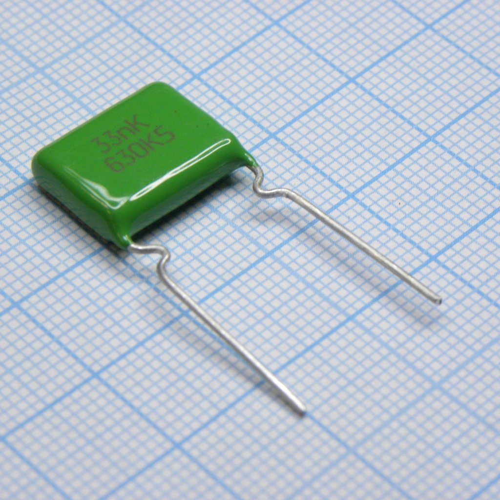 К73-17-630-0.033  10% - Конденсатор металлопленочный полиэтилентерефталатный 630В 0.033мкФ ±10%