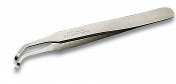 32BSA - Пинцет для работы с чипами с изогнутой головкой и тупыми кромками для избежания повреждения плат. Для удержания мелких компонентов, 45°, 5мм, длина 115 мм, 17 гр