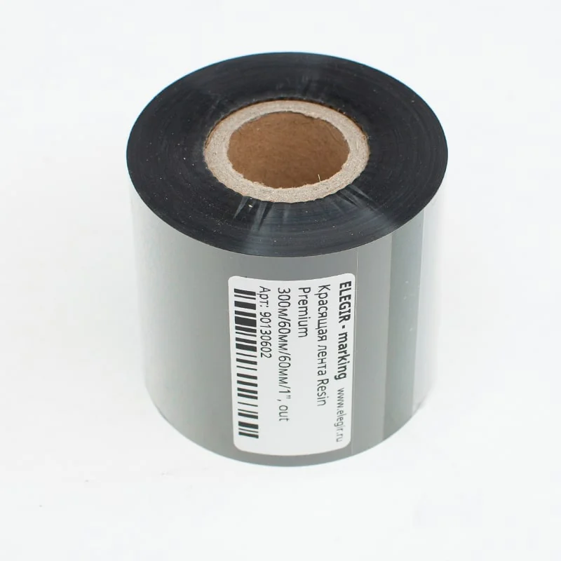 Риббон Resin Premium 300м/60мм/60мм/1" - Красящая лента Resin Premium 300м/60мм/60мм/1 длина 300 м, ширина 60 мм, цвет черный