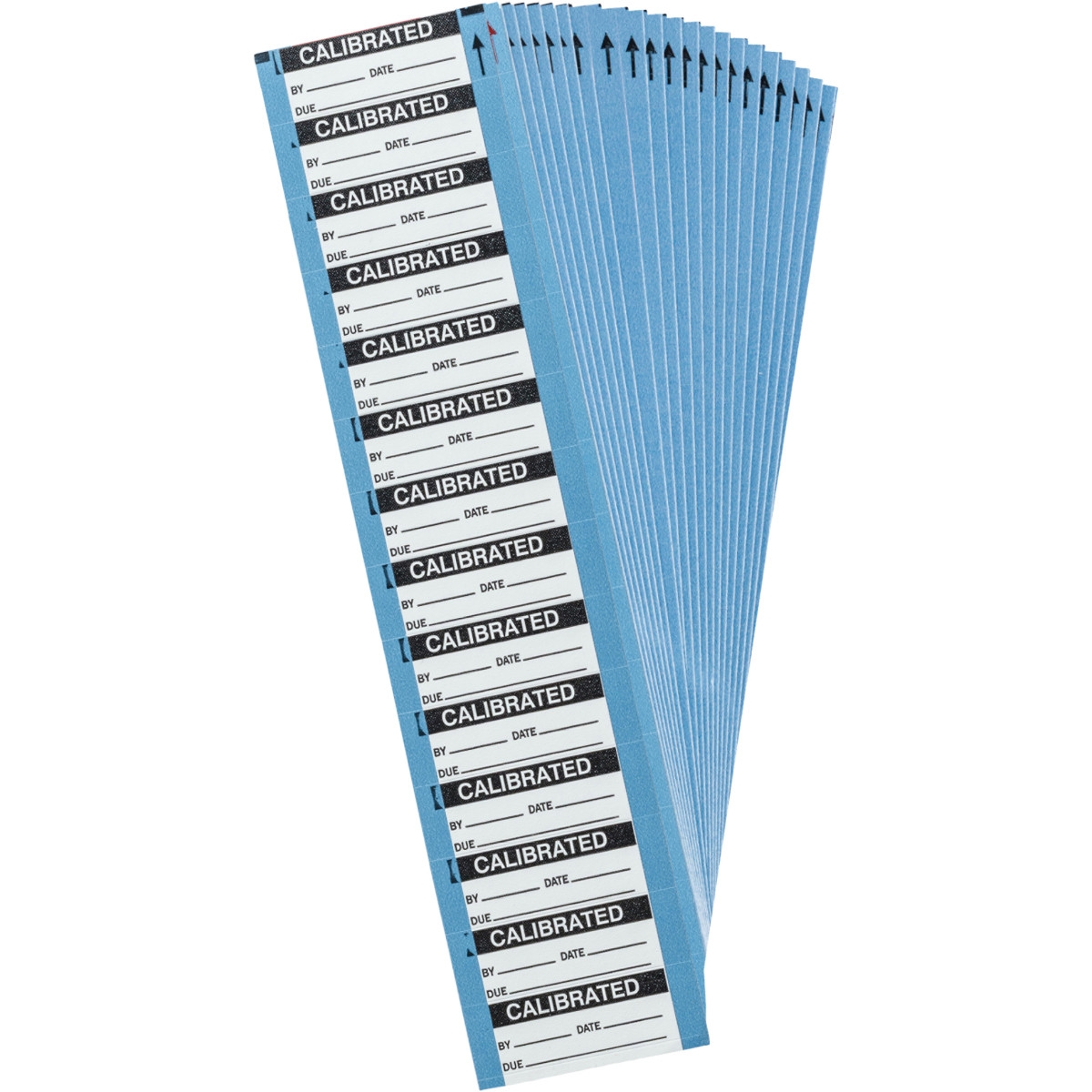 brd149363 - WO-41-PK этикетки "Calibrated", материал В-500, матовая виниловая ткань, цвет-черный на белом, размер 38.1х15.88мм, 350 шт/упак.