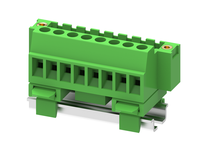 Вилочный разъем на кабель MC-PC5.08V02C-SF - Вилочный разъем, угловой, на кабель, шаг: 5.08 мм, 2 полюса, фиксация провода винтовая, исполнение: с креплением на DIN15 и монтажными фланцами, 320V, 12A, цвет: зеленый Вилочный разъем на кабель MC-PC5.08V02C-SF - Вилочный разъем, угловой, на кабель, шаг: 5.08 мм, 2 полюса, фиксация провода винтовая, исполнение: с креплением на DIN15 и монтажными фланцами, 320V, 12A, цвет: зеленый