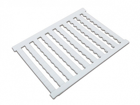 Маркировка  ZBFM5 - Кассета с шильдиками для клемм производителя UTL, сечением 2,5 мм кв., 100 шильдиков, размер шильдика 4,4x4,7 мм, цвет: белый