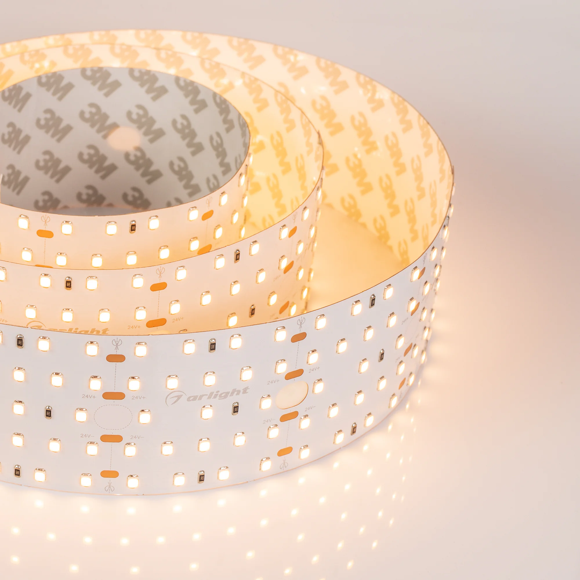 Лента S2-2500 24V Warm 2700K 52mm (2835, 420 LED/m, LUX) 023405 - Гибкая лента LUX для профиля S2, светодиоды smd 2835, 420 шт/м (1050шт на 2.5м), белая плата 52 мм с монтажными отверстиями, скотч 3М. Цвет ТЁПЛЫЙ 2600-2800K. Питание 24V, мощность 30 Вт/м 