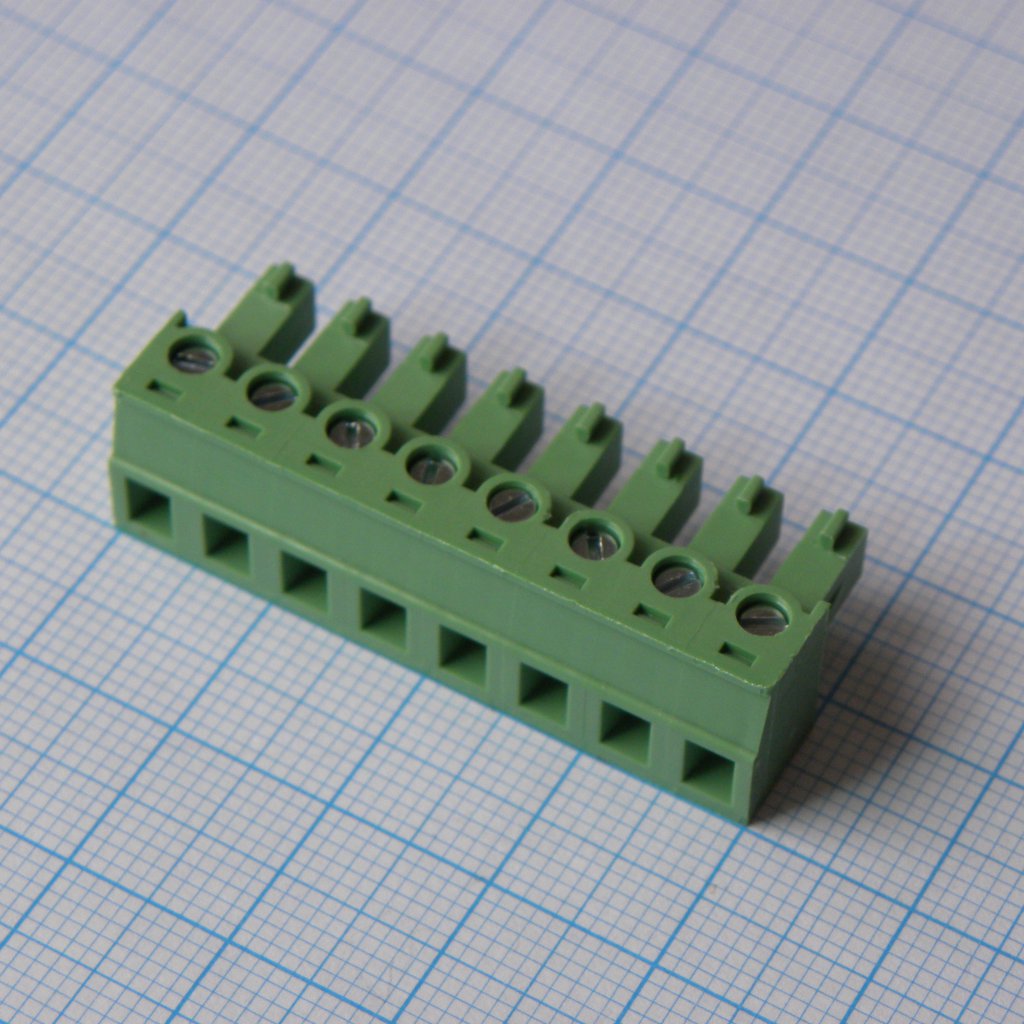 15EDGK-5.08-08P-14-00A(H) - Разъемный клеммный блок, 8 контактов. Серия 15EDGK-5.08