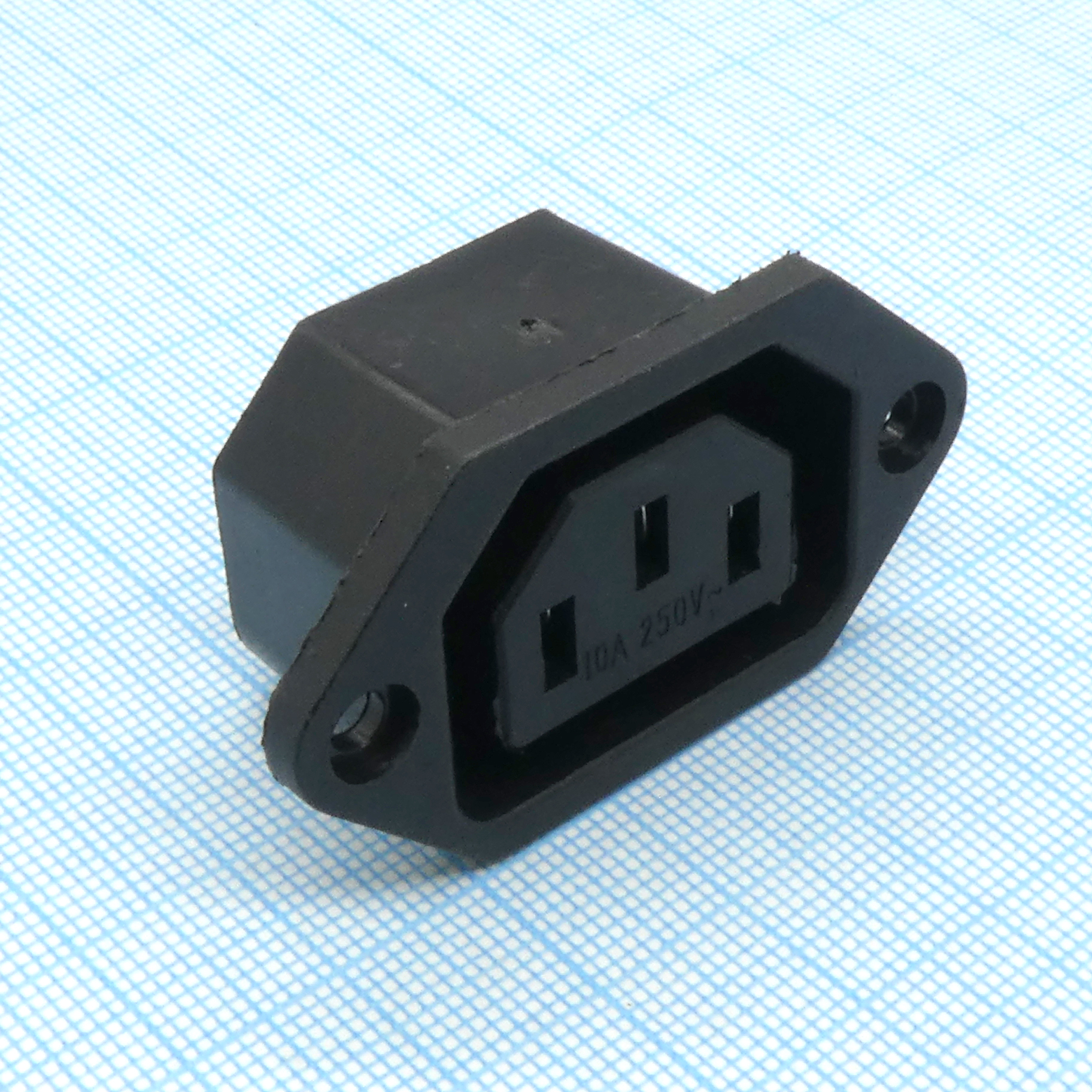 AS-208-UL - Разъем питания 220В IEC320 конт."гнездо" на панель