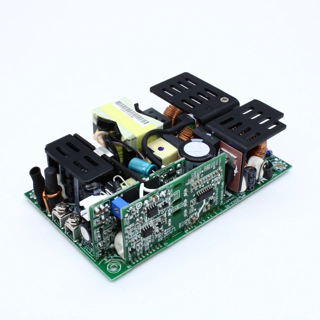 RPS-300-12 - AC-DC, med, 300Вт (200 Вт без обдува), ККМ, вход 90…264В AC 47…63Гц, 127…370B DC, выход 12В/25А, рег. вых. 11.4…12.6, изоляция 4000В AC, на плате 127х76.2х35мм, -30…+70°С,  режим SB выход 5В/1А
