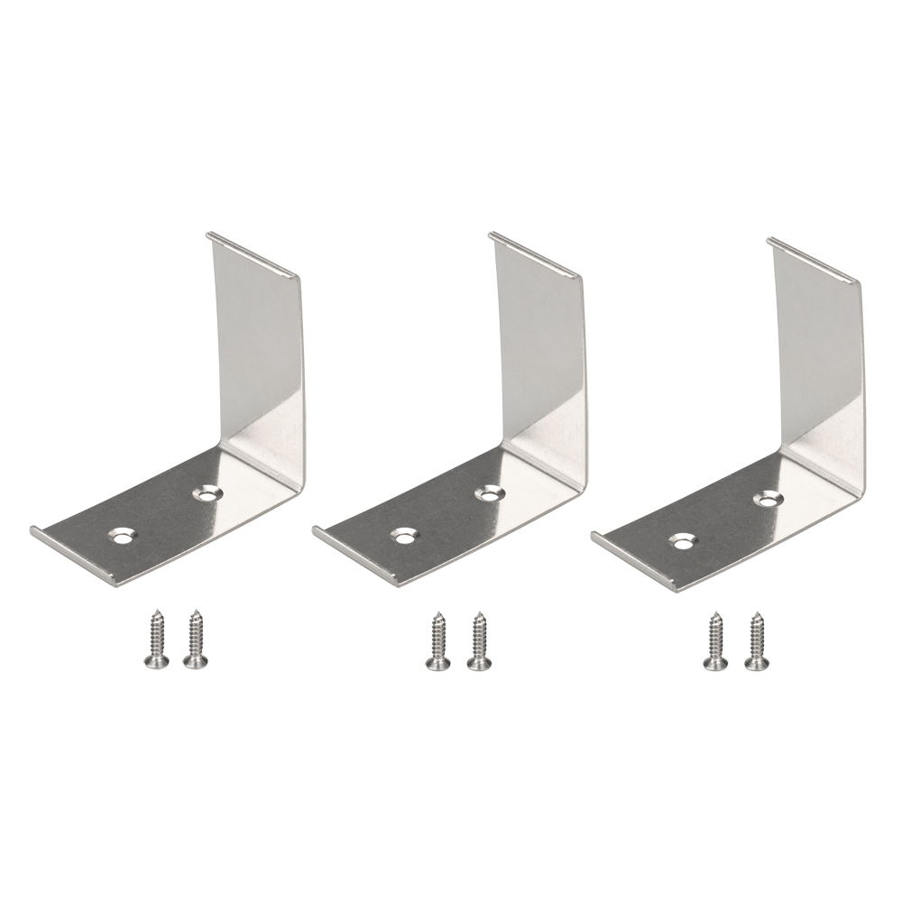 Держатель SL-KANT-H55 027303 - Комплект держателей профиля KANT-H55.  В комплекте 3 держателя, 6 шурупов.  Материал - сталь. Цена за комплект.