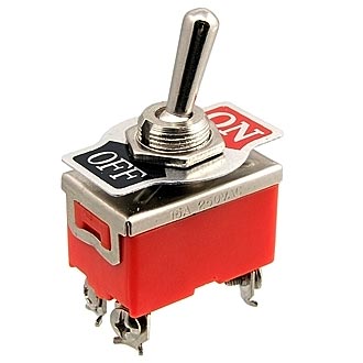 E-TEN 1221 OFF-ON - Тумблер ON-OFF (4c) 5A 250В