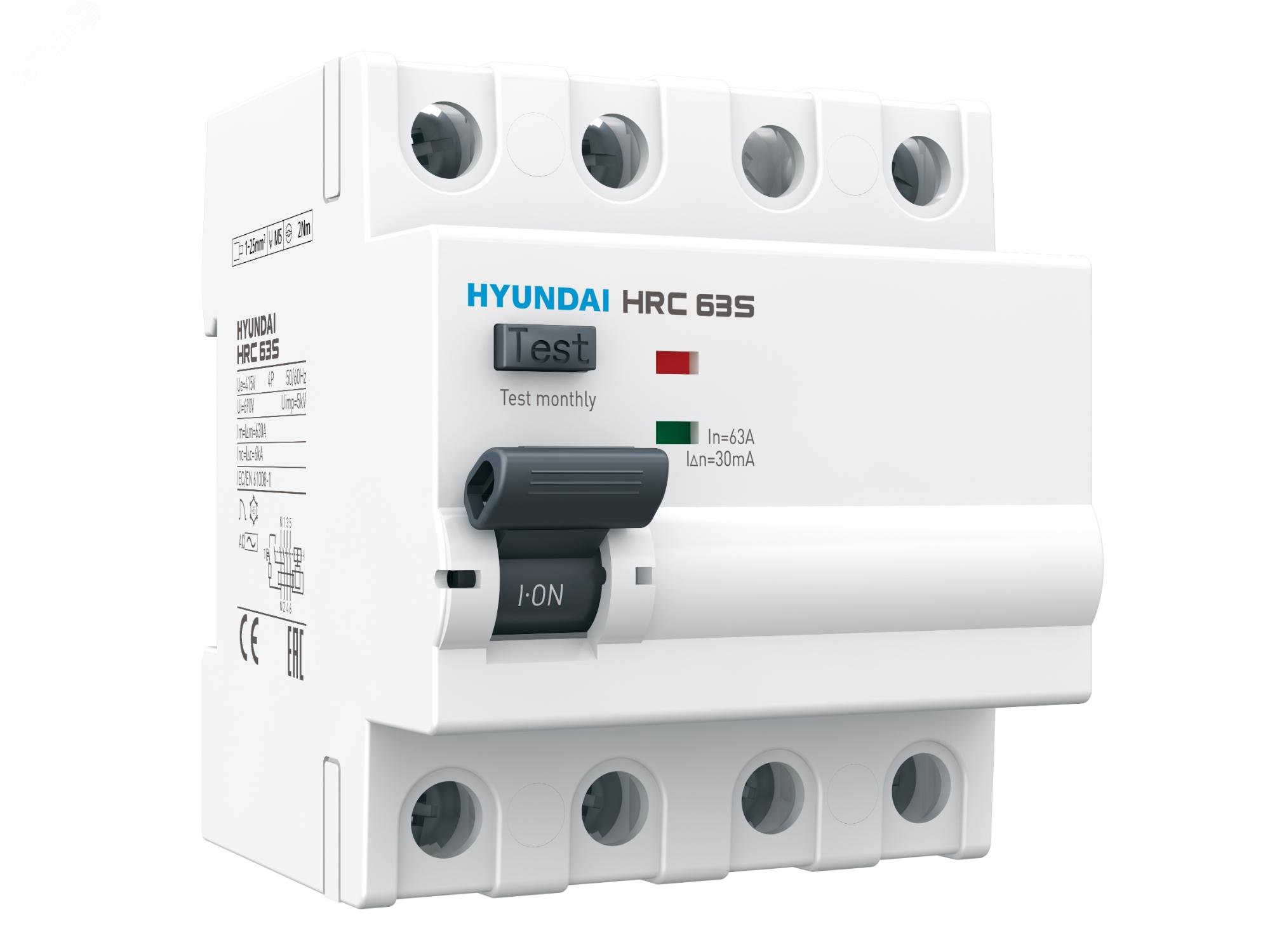 Выключатель дифференциального тока (УЗО) 4П 32А 30мА A Standard HRC HRC63S4PG4S0000C00032FC