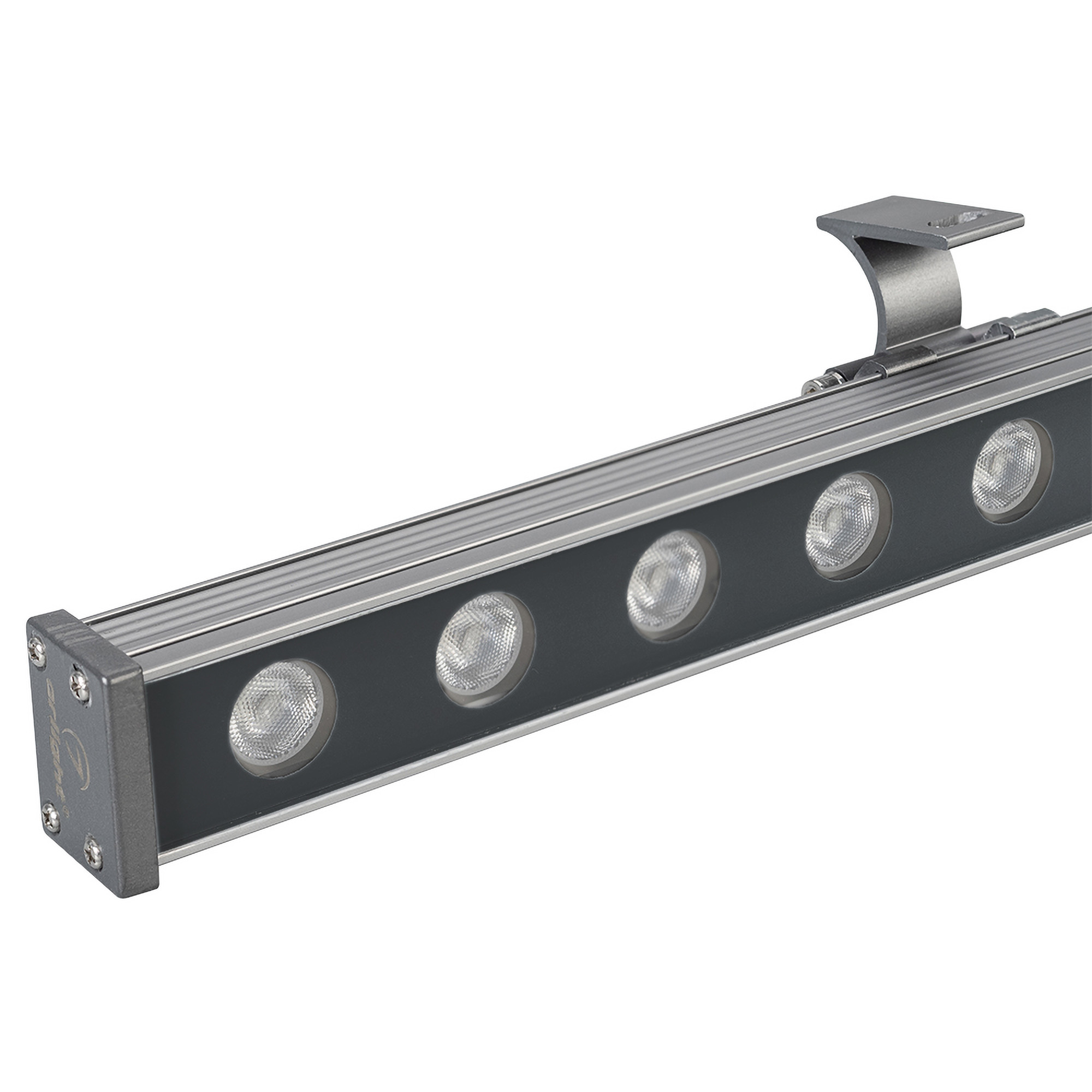 Светодиодный прожектор AR-LINE-1000M-24W-24V RGB (Grey, 30 deg, DMX512) 023624 - Ультратонкий линейный светодиодный прожектор. Мощность 24W, напряжение питания DC 24V. Светодиоды EPILED 24 штуки. Цвет светодиодов RGB, управление по протоколу DMX512, угол 