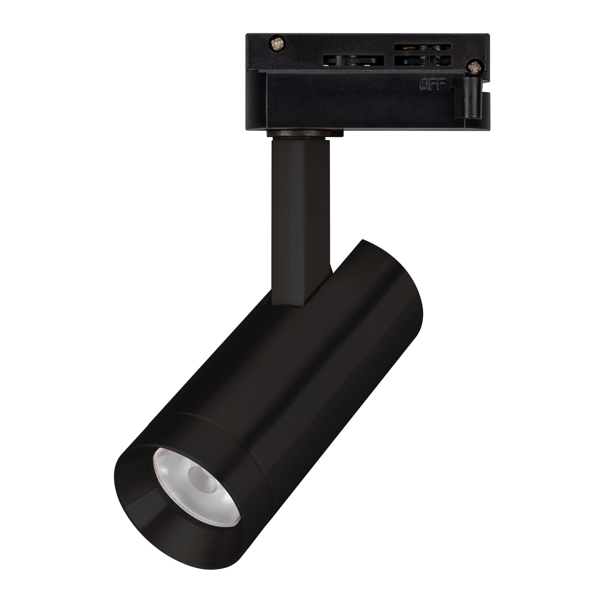 Светильник LGD-SPOT-2TR-R45-7W Warm3000 (BK, 24 deg, 230V) 042539 - Светильник подвесной для треков/шин 2 провода. Мощность 7 Вт, св. поток 540 лм, 77 лм/Вт, теплый 3000 K, CRI>94, угол 24°, напряжение питания 230 В. Чёрный круглый корпус из алюминия, мат