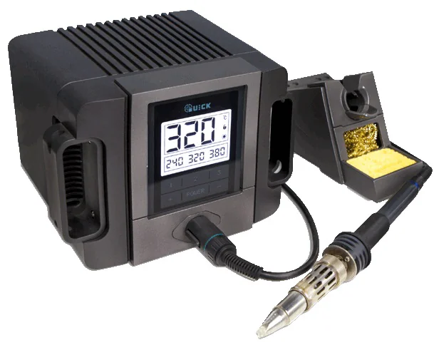 QUICK TS1300 ESD - Паяльная станция с сенсорным управлением температурой паяльника, 300W, 50°C-450°C, функция проверки электростатики, жала серии 503