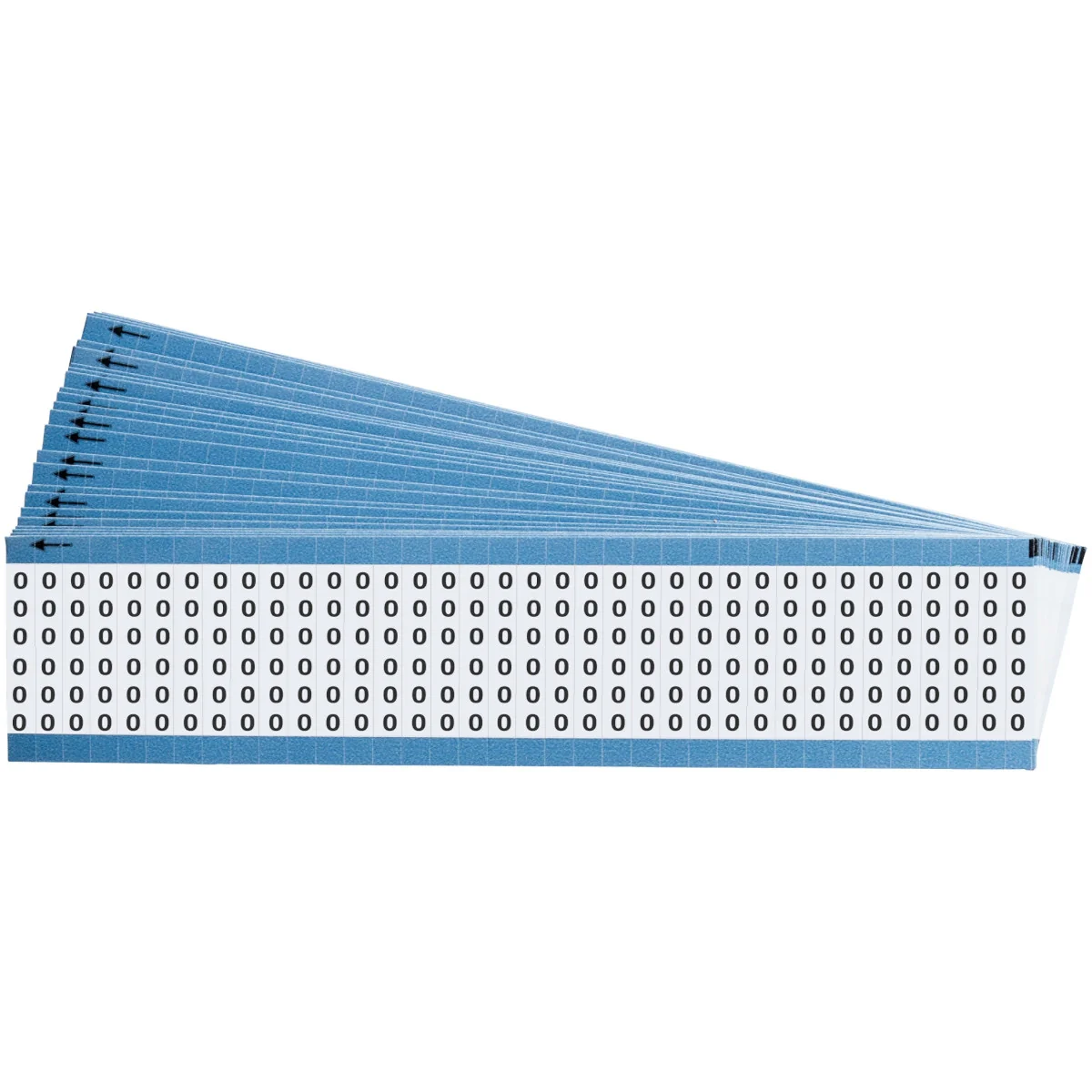brd111543 - TWM-0-PK кабельные маркеры на картах, цвет-белый, размер 6,35х38,00мм, 900 шт/упак, легенда 0