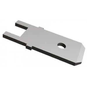 725964-2 - Клемма на печатную плату, 6.35мм x 0.81мм, 0.25" x 0.032", Латунь, 1.5 мм, Олово, FASTON 250 Series