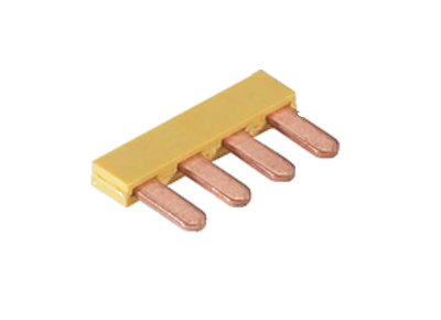 Соед. мостик IVB WK4 E-4 - Соединительный мостик, для установки в зажимную клетку нижнего уровня, изолированный, 4 полюса, для клемм: WK 4 E, цвет: желтый