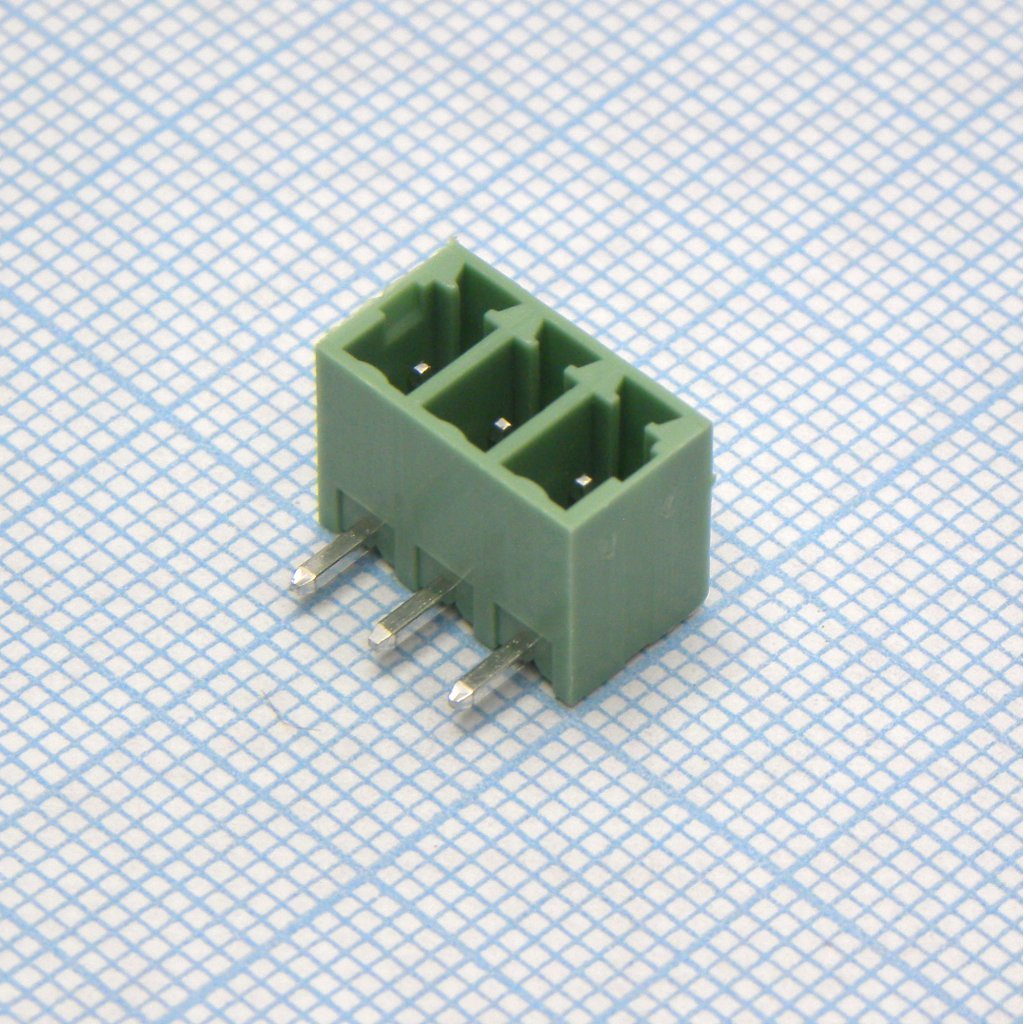 15EDGRC-3.81-03P-14-00A(H) - Разъемный клеммный блок на плату, 3 контакта. Серия 15EDGRC-3.81