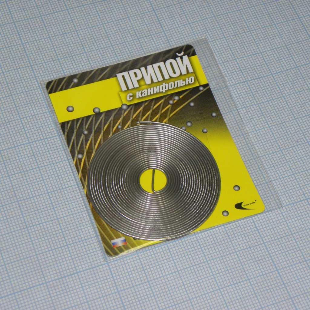 Припой ПОС-61 0.8мм  2 метра - "Векта-21 век"