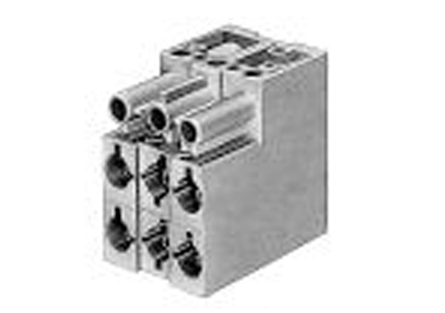 Разветвитель GESIS ST18/3ZK5/1P WS - Распределительный блок, 3 полюса, 1 вход / 5 выходов, номинальное напряжение: 250V, номинальный ток: 16A, цвет: белый, серия gesis ST18/3