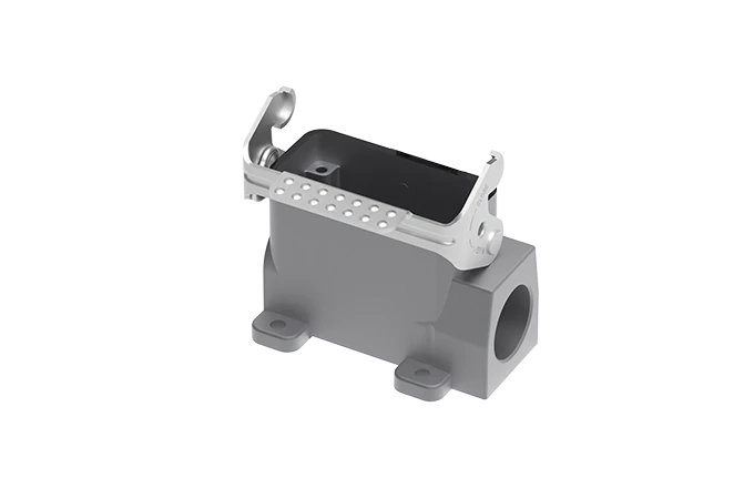 Закрытое основание разъема S10A-SM-1L.M-PG16 - Основание разъема на панель, закрытое, типоразмер 10A, без уплотнителя, 1 отверстие с резьбой для кабельных вводов PG16, с одной защелкой, без защитной крышки, материал корпуса: алюминиевый сплав