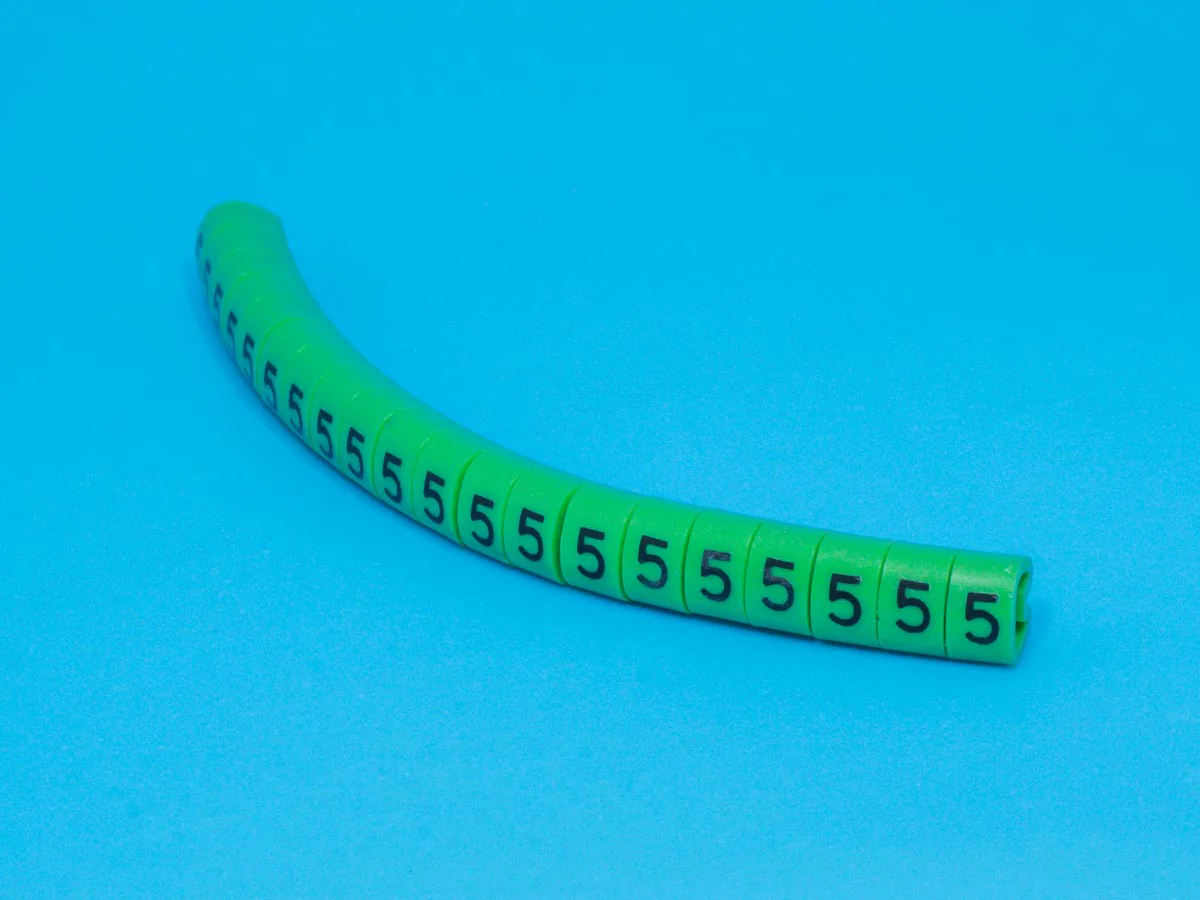 EC-1-5 - Маркер цифра 5 d=3,0-4,2мм, зеленый, упак.20 шт.