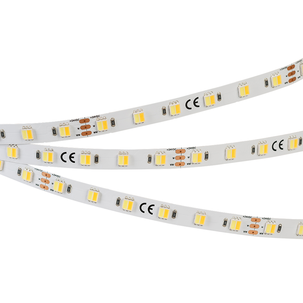 Лента RT-B60-10mm 24V White-MIX 2Ch (14.4 W/m, IP20, 5060, 5m) 025214(1) - Светодиодная лента RT-B60, открытая IP20. Светодиоды 5060, 60шт/м (300шт на 5м), белая плата, ширина 10мм, скотч 3М. Цвет БЕЛЫЙ 6000K + ТЁПЛЫЙ 3000K, цветопередача CRI>80, угол 120
