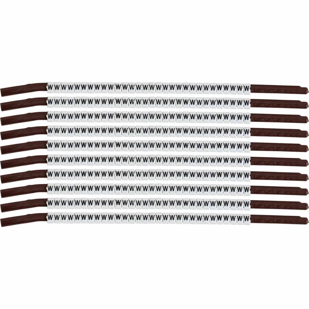 brd133932 - SCN-15-W клипсы белые, 300шт/упак, для провода 3,8-4,6мм диаметра, легенда W