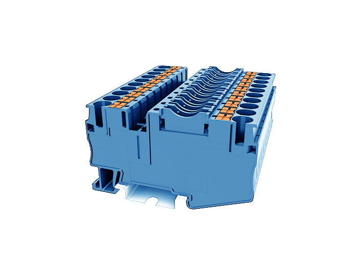 Предохранительная клемма TP6-FSI/F-BU - Предохранительная клемма, для авто предохр., тип фиксации провода: push-in, номинальное сечение: 6 мм кв., 25A, 400V, ширина: 8,2 мм, цвет: синий, тип монтажа: DIN 35