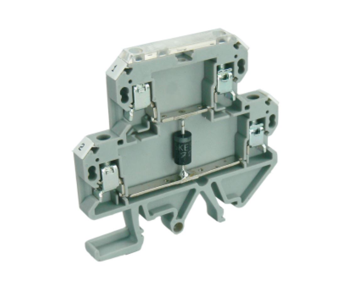 Устройство защиты от ПП UDK-D 220VDC - Устройство защиты от перенаряжений, тип защиты: ограничительный диод, номинальное напряжение: 220V DC, номинальный ток: 2A, ширина: 6,2 мм, сечение обслуживаемых проводников: 0,5 - 4 мм кв., винтовая фиксация провода