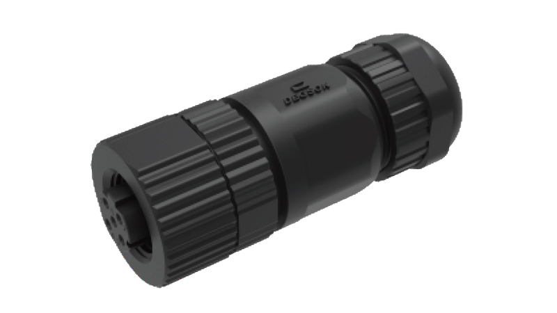 Розеточный разъем PW-M12A-04P-FF-SR7001 - Розеточный разъем на кабель, 4 полюса, M12, угловой, винтовая фиксация провода, A-Code, диаметр кабеля: 4,0-8,0 мм, сечение: 0,25 - 0,52 мм кв., 4А, 250V, корпус из пластика, резьбовой фиксатор разъемного соединен