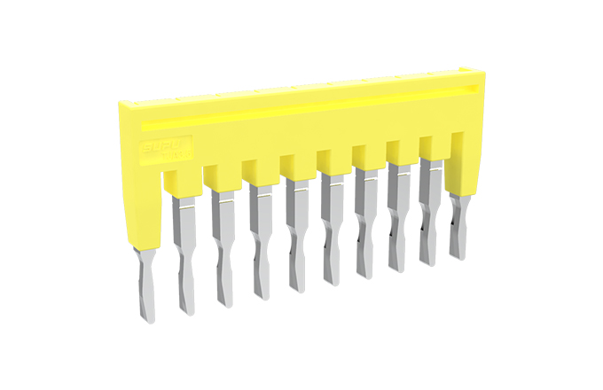 Соединительная перемычка TJA3.5-20 - Соединительная перемычка, втычная, изолированная, 20 полюсов, для серий клемм: TP/TU/TC, шириной 3,5 мм, цвет: желтый