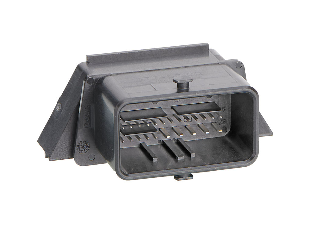 477450100 - Разъем штыревой двухрядный угловой на плату