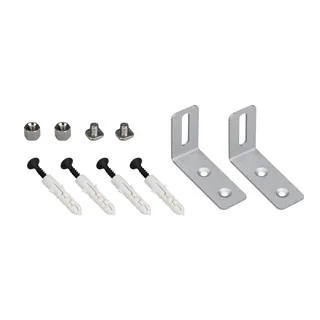 Настенный держатель S2-LINE-FIX-9mm Set (3360) 021183 - Держатель для крепления к стене профиля S2-LINE-3360.  Максимальный вылет от стены 30мм, винт с шляпкой 9мм под тонкий паз.  В комплекте 2шт держателя, 2 фиксатора, дюбели. Цена за 1 комплект.