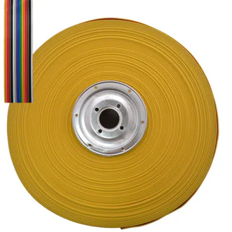 RCA-16 COLOR - Плоский кабель шлейф 16pin, шаг 1.27мм, бухта 30,5 м. цветной