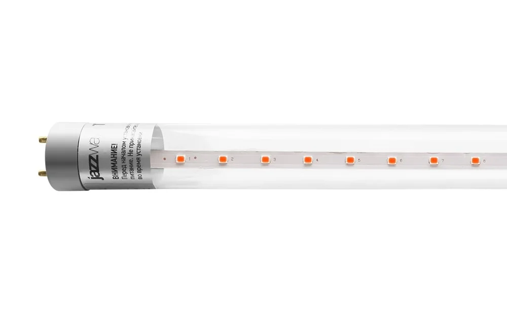 Лампа светодиодная LED 16Вт Т8 для растений прозрачная 1200 мм G13