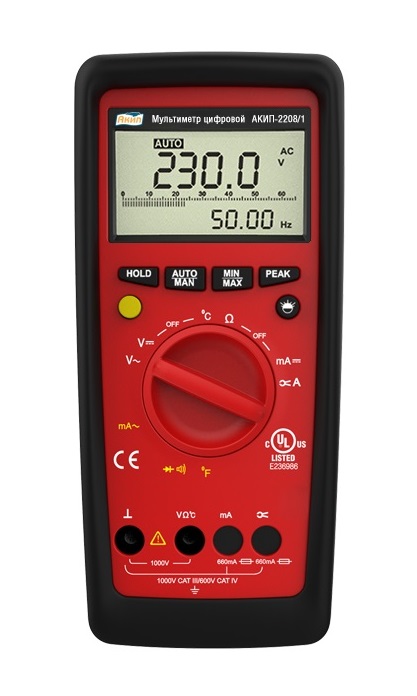 АКИП-2208/1 - Мультиметр цифровой с автоматическим выбором пределов измерения