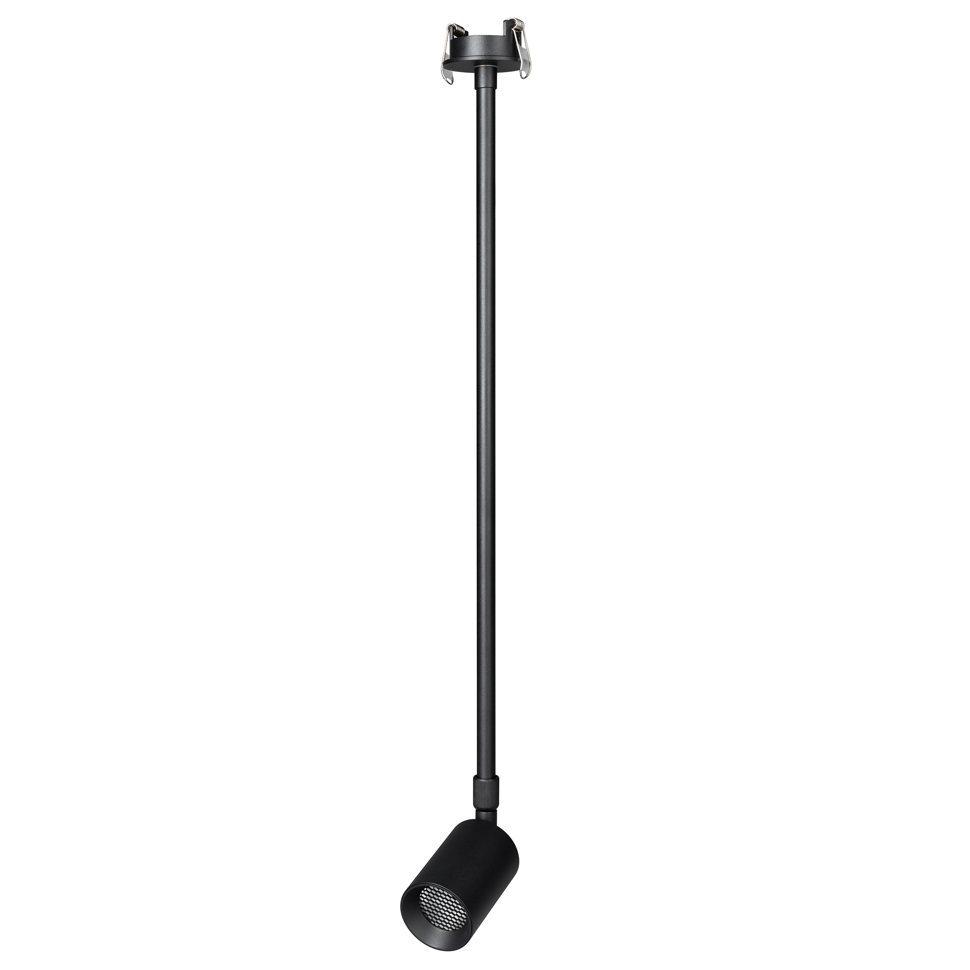 Светильник LGD-PERISCOPE-R55-9W Warm3000 (WH, 24 deg, 230V) 045202 - Встраиваемый поворотный светильник на телескопической ножке для потолка. Мощность 9 Вт, св. поток 555 лм, 61 лм/Вт, теплый 3000 K, CRI>90, угол 24°, напряжение питания 230 В. Белый кругл