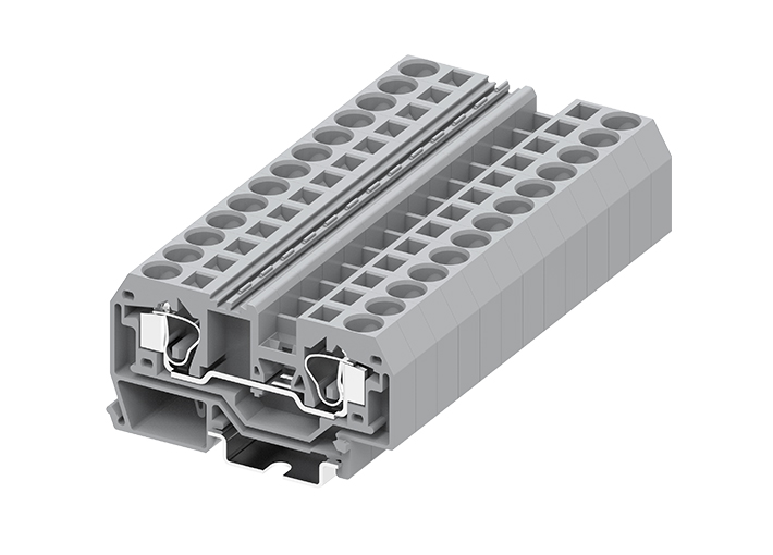 Проходная клемма 210921 - Проходная клемма, TA10, тип фиксации провода: пружинный, номинальное сечение: 10 мм кв., 57A, 800V, ширина: 10 мм, цвет: серый, тип монтажа: DIN 35