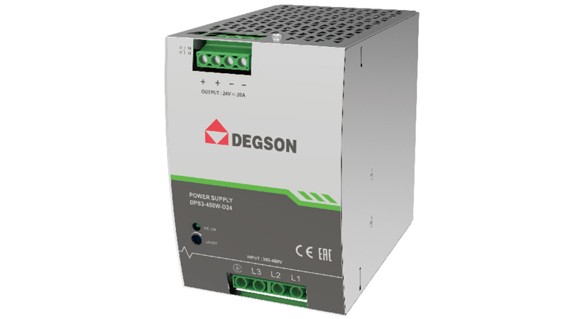 Блок питания DPS3-480W-D48 - Источник питания, трехфазный, 48V / 10A / 480W; диапазон входных напряжений: 340 - 550VAC / 480 - 780VDC монтаж: на DIN рейку, температура окружающей среды –30°C…+70°C