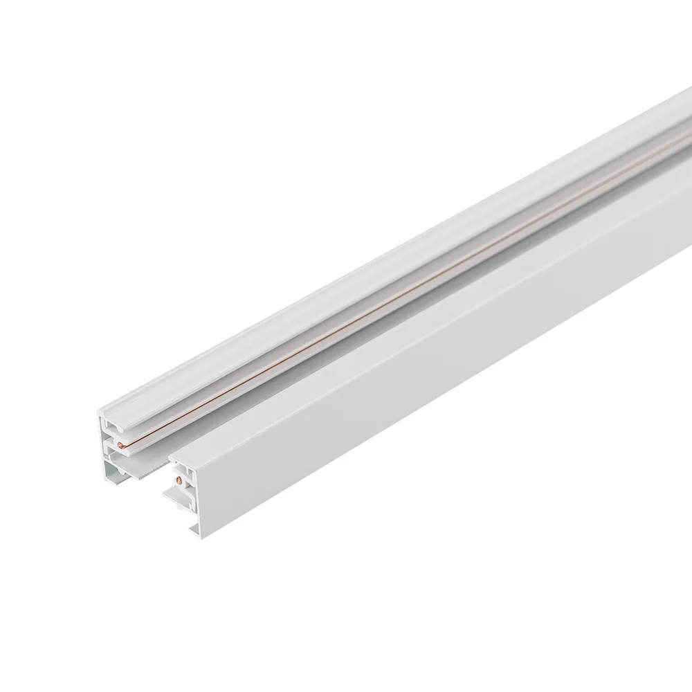 Трек LGD-2TR-TRACK-1000-WH-M (C) 022770 - 1м белый глянцевый трек (шина) для однофазных трековых светильников, 2 провода. Коннектор питания и заглушка приобретаются отдельно. При использовании с треками и аксессуарами другой серии возможно отличие по цвет