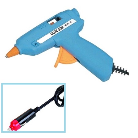 Пистолет клеевой ZD-5A (20W) 12V - Пистолет клеевой 20Вт клеевой стержень 7мм, разъем подключения к прикуривателю 12В