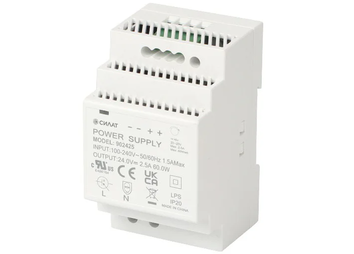 Источник питания 12 V DC/4,5 A, 902423 - Источник питания, однофазный, 12VDC / 4,5A, 54W, диапазон входн. напр.: 90 - 264VAC / 127 - 370VDC; габариты (мм): 58х90х52,5, монтаж: на DIN рейку
