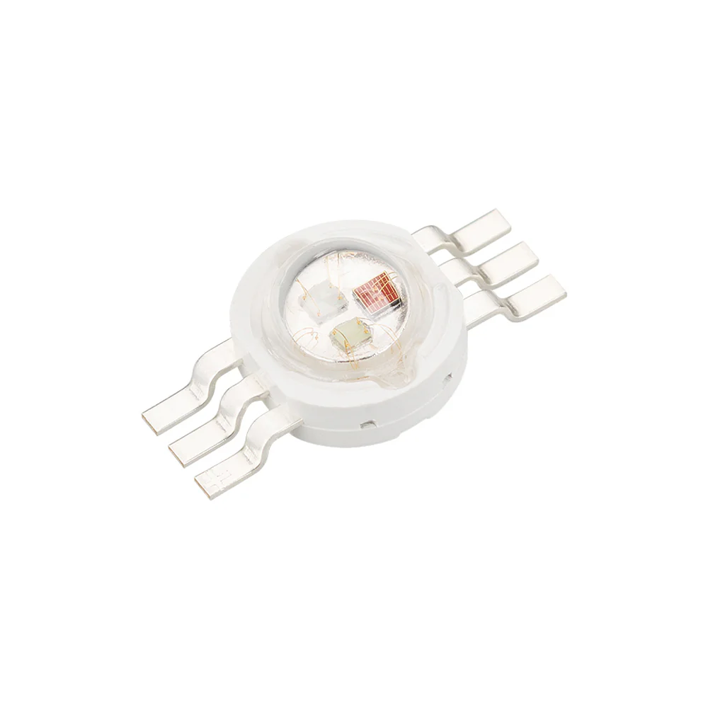 Мощный светодиод ARPL-3W-EPA-RGB (350mA) 019059 - Мощный светодиод типа Emitter, d=10 мм, h=5.8 мм. Чипы EPILEDS 32-35 mil. Цвет свечения RGB: красный (620-630 нм), зеленый (520-530 нм), синий (460-470 нм). Угол излучения 120-140°. Световой поток 55 лм (к