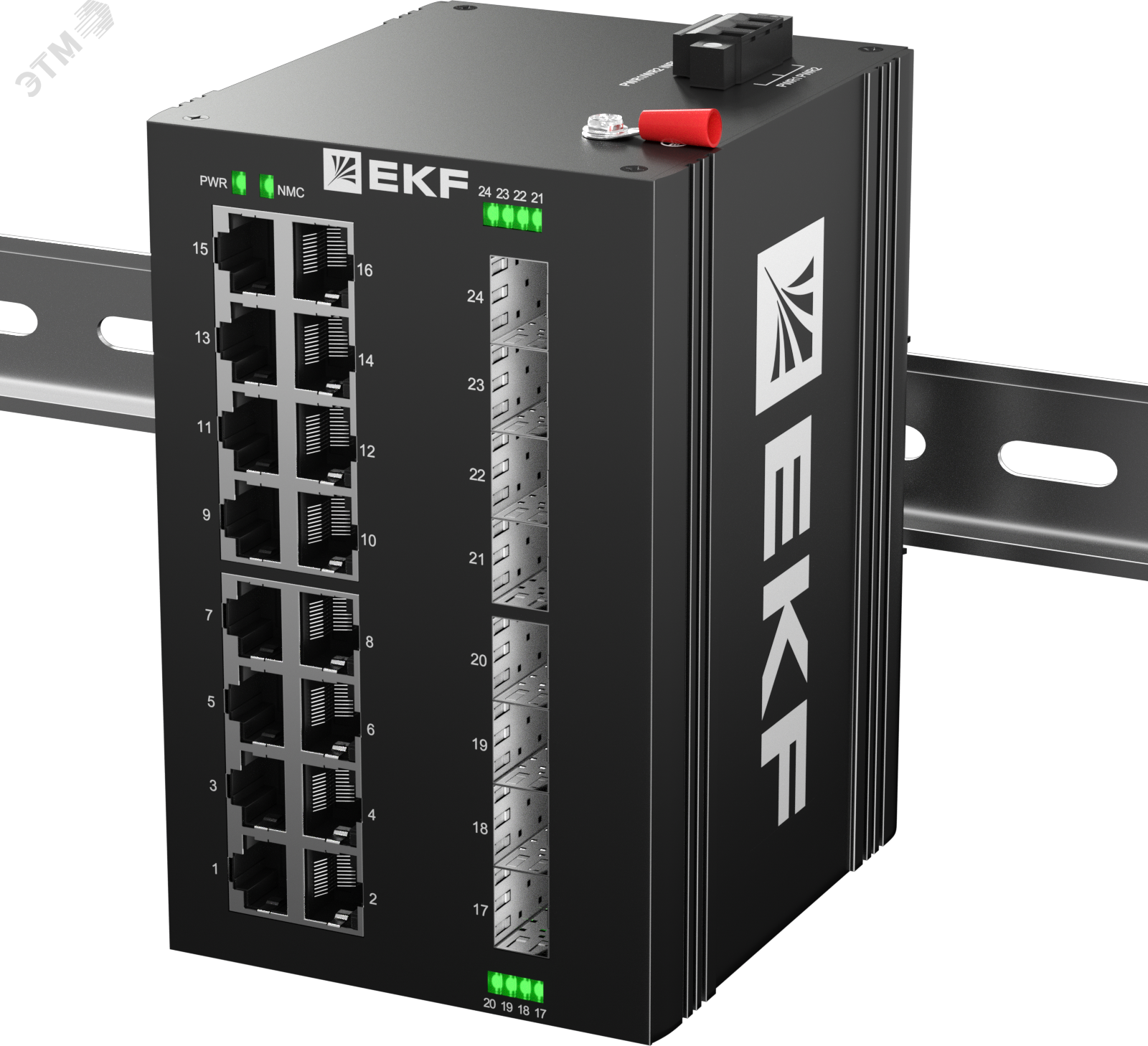 Промышленный неуправляемый коммутатор U-8GX/SFP-16GT, 8 портов 1000Base-X SFP, 16 портов 10/100/1000Base-T(X) RJ45, монтаж на динрейку TSX EKF