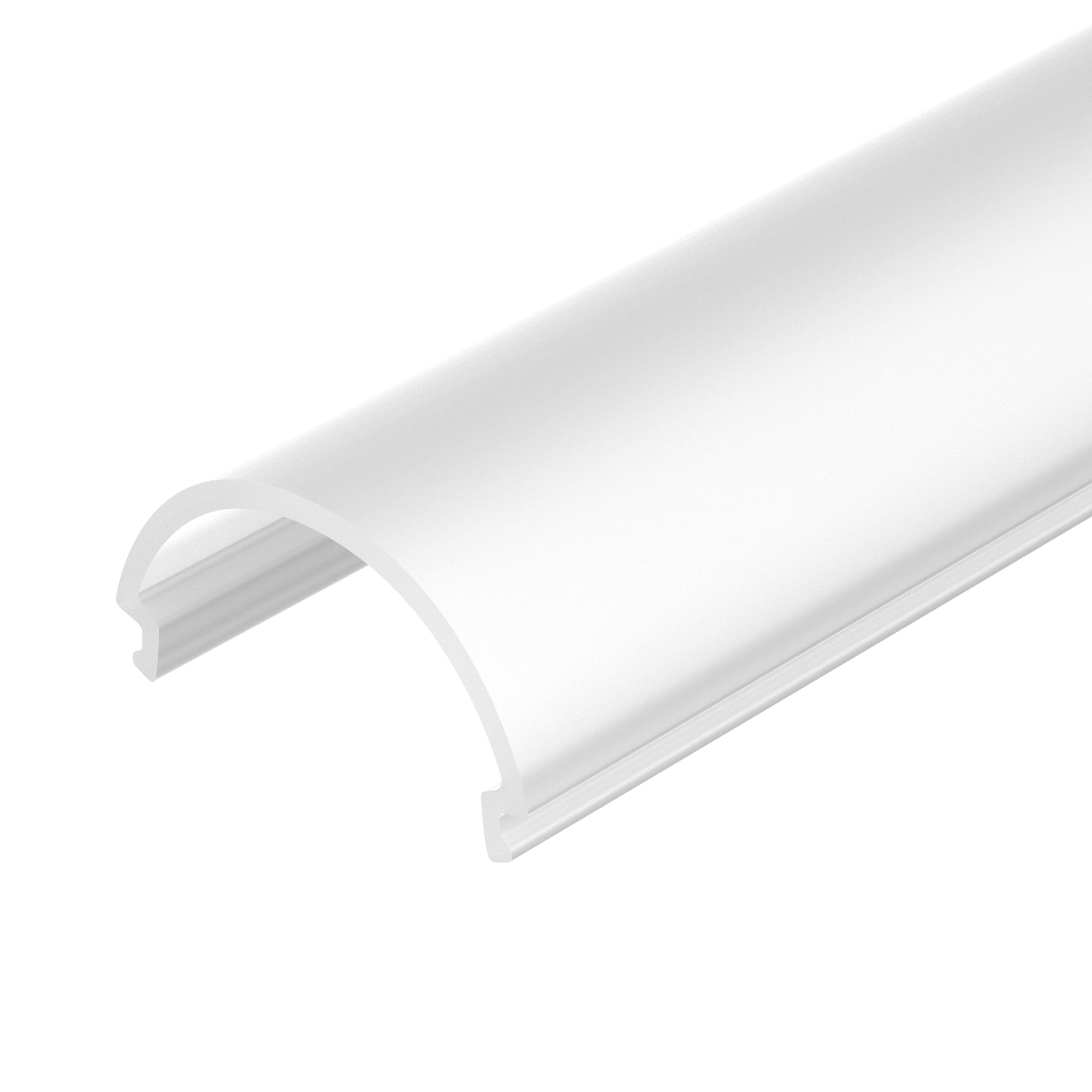 Экран ARH-WIDE-B-H20-2000 Round Opal-PM 016626 - Матовый экран PMMA (60%) для профиля WIDE-B-H20. Полукруглый, длина 2000мм. Цена за 1м. Заменен на 016935
