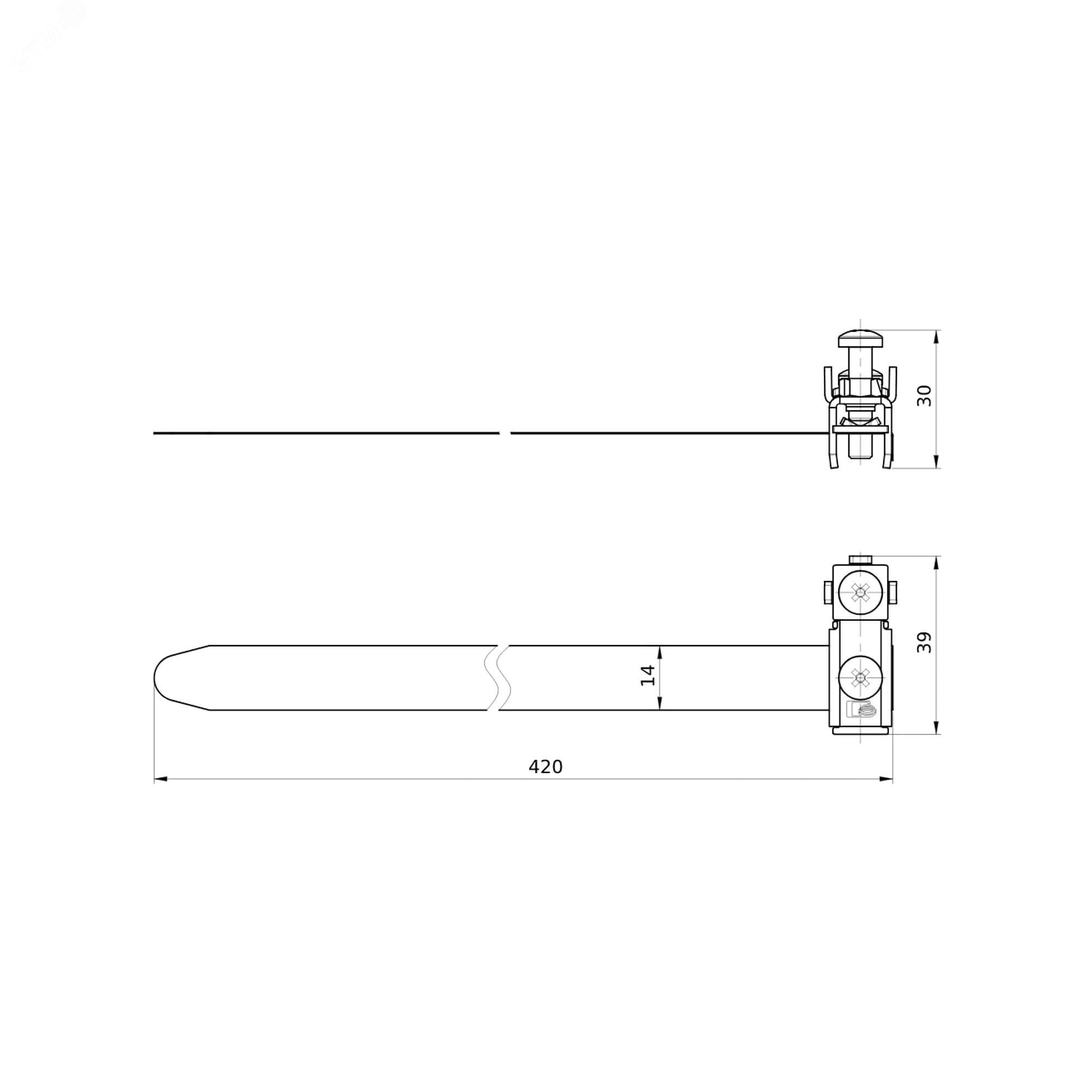 Хомут для уравнивания потенциалов D0-124мм NE1100