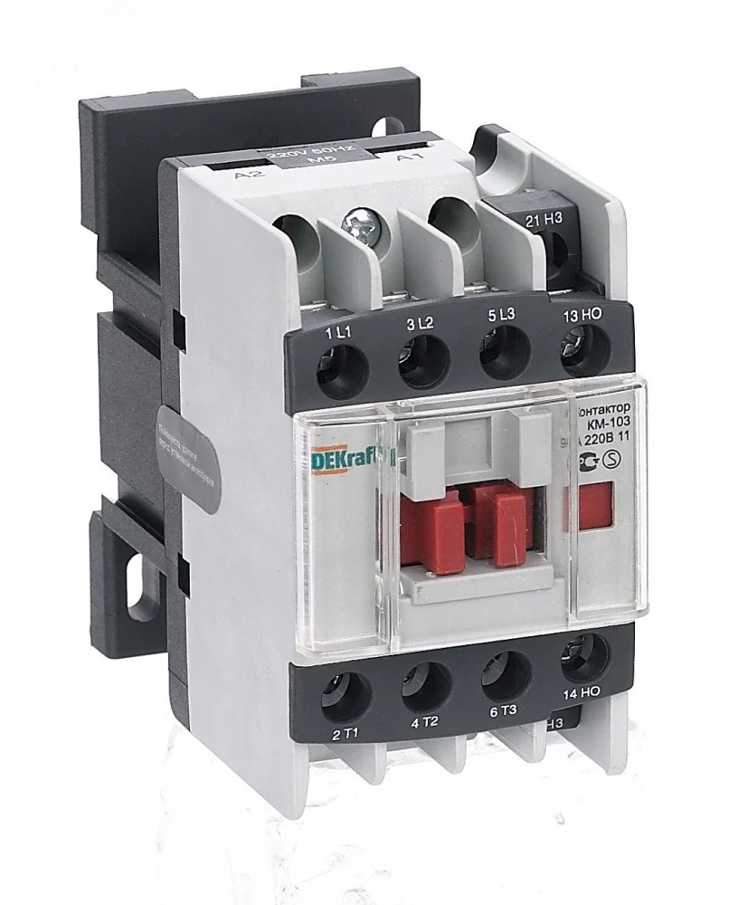 Контактор КМ-103 9А кат. 380В AC 1НО+1НЗ AC-3 22104DEK