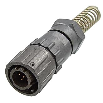 FQ14-6PIN TJ-8 - Кабельная вилка, 6 контактов, пружиный хвостовик под кабель 8мм