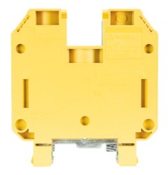 Клемма заземл. WKN 70 SL/U - Заземляющая клемма, тип фиксации провода: винтовой, номинальное сечение: 70 мм кв., 800V, ширина: 24 мм, цвет: желто-зеленый, тип монтажа: DIN 35