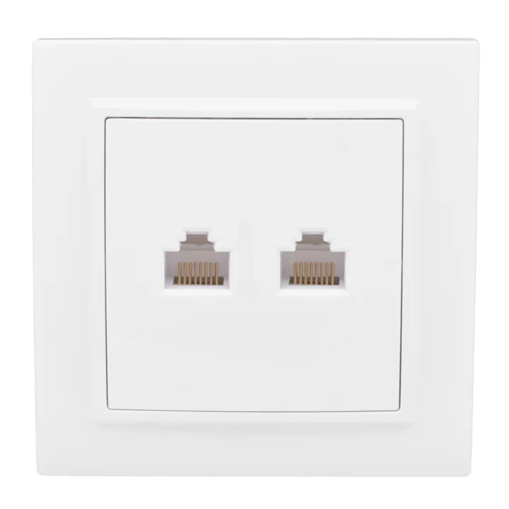 Розетка Минск RJ-45+Phone СП белая